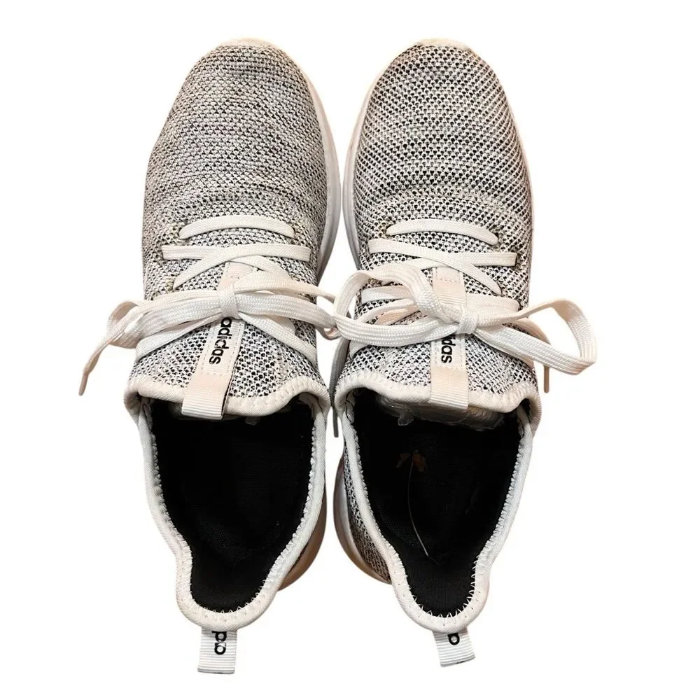 Adidas Gray Mesh Sneakers Cloudfoam Lace Up Light Athletic Shoes Women’s 8
